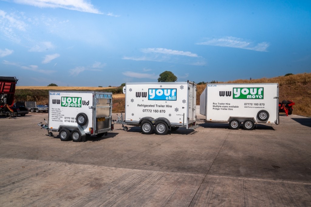 WW YourSpace trailer lineup on the yard